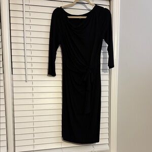 Ann Taylor Elegant Black Long Sleeve Dress